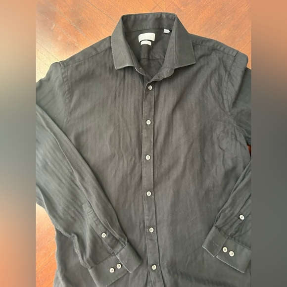 Michael Kors Black Casual Button Down Shirt size L 100% cotton - Picture 2 of 8